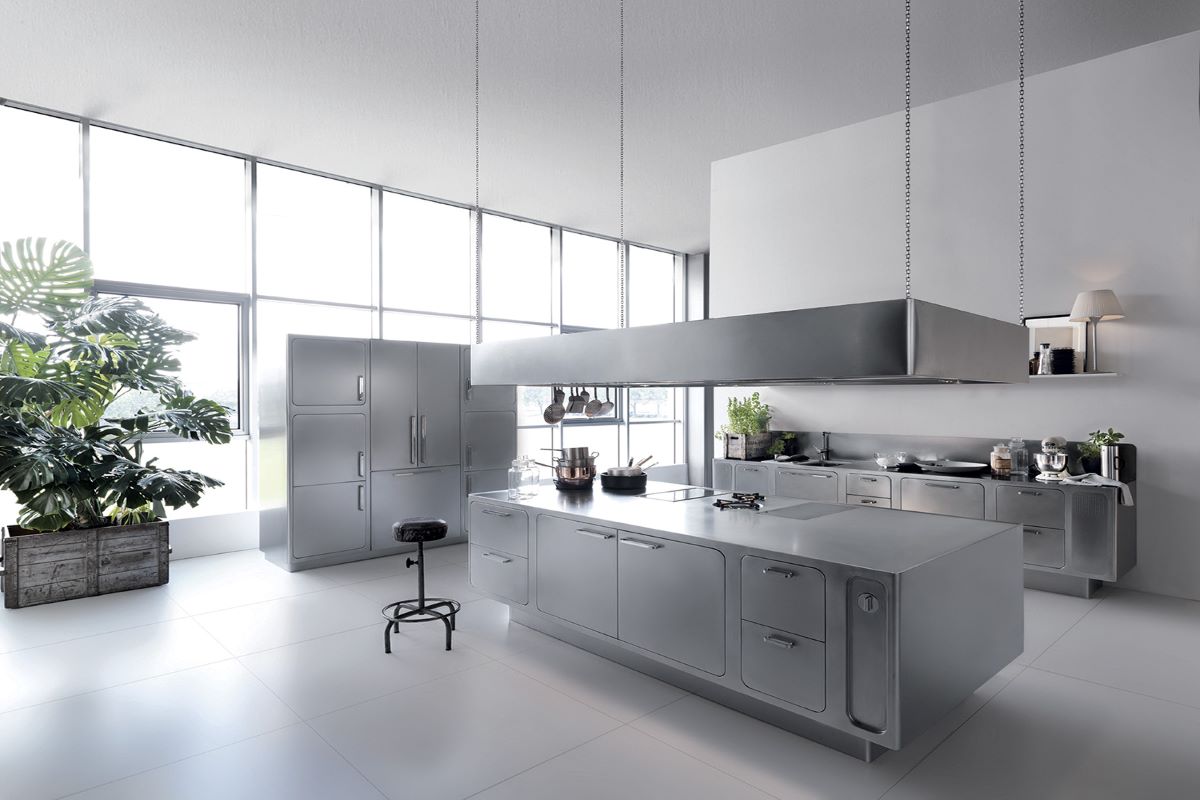 stainless steel kitchen interior design